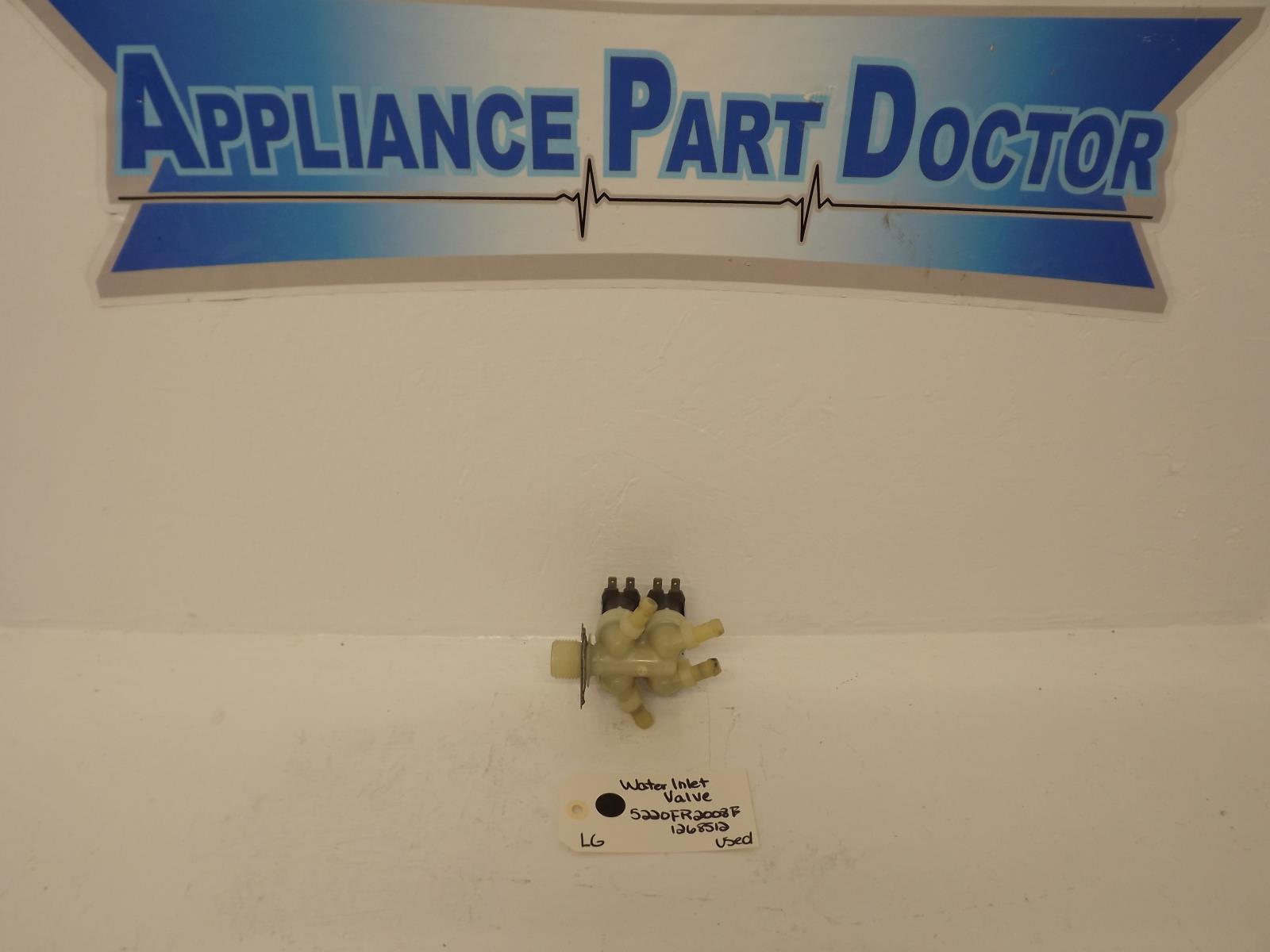 LG Washer 5220FR2008F 1268512 Water Inlet Valve Used LG Washer 5220FR2008F 1268512 Water Inlet Valve Used
